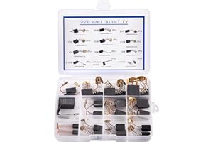 BZRR Carbon motor brush, 24Pcs Power Tool Replacement Parts 12 different specifications of carbons para are suitable for different types of carbon brush motors such as miter cutters, angle grinders