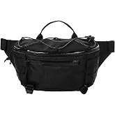 VOTAGOO GEAR X-Pac 7L Sling Bag, Lightweight Crossbody Waist Pack with Fidlock Buckle &amp; YKK Zippers for Commute/Outdoor (Black)
