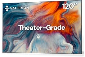 Valerion 120-inch Fixed Frame Projector Screen, 1.3dB Gain, 80% Picture Quality Enhancement, 4K/8K Ultra HD, 3D Compatible, W