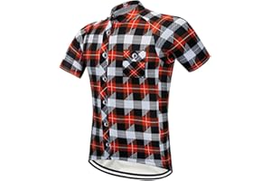 MOXILYN Men's Cycling Jersey Full Zip Riding Clothing Mountain Bike Tops Quick Dry - Bike Shirts