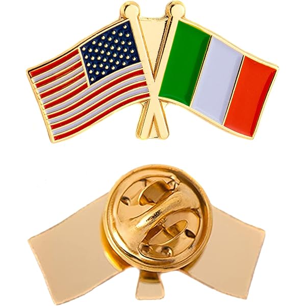 Keuyeo 1pc Italian Flag Pin Badge Metal Lapel Pin Brooch Italian Flag National Emblem Badges Novelty Accessory