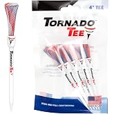 Tornado Tee High Performance Golf Tees, Patented Flexible Crown, 5 Pack | Patented Flexible Crown for Less Resistance, Low Spin, USGA &amp; R&amp;A Conforming, 1,000-Swing Durability, Made in USA