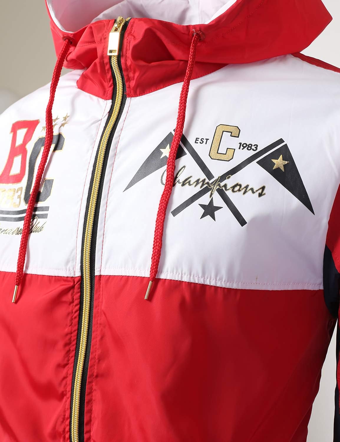 URBANCREWS Mens Hipster Hip Hop Pullover Hooded Anorak Windbreaker Jacket