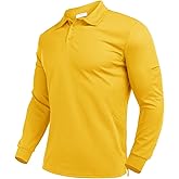 Deyeek Men's Polo Shirts Long Sleeve Golf Polo Shirts for Men Quick Dry UPF 50+ Sun Protection Polos Casual Collared Shirts