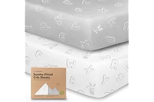 KeaBabies 2-Pack Organic Crib Sheets for Boys, Girls - Fitted Crib Mattress Sheet Neutral, Breathable Jersey Cotton Cover for