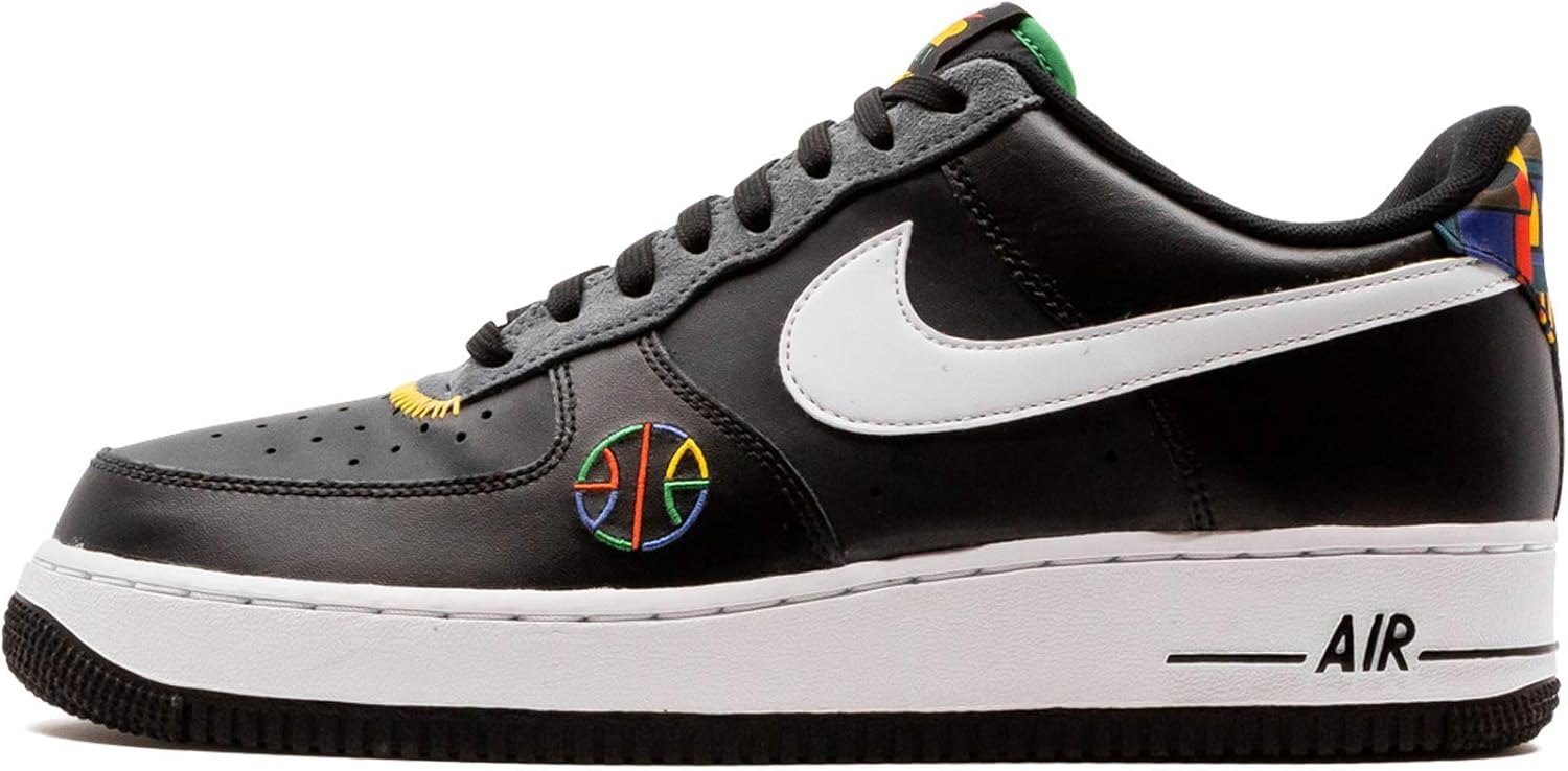 Nike Zapatos de Hombre Air Force 1 '07 LV8 Live Together Play Together DC1483-001, Negro/Blanco 
