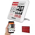 Digital Business Signages, Store Electronic shelf labels Price Tag Holders with iOS and Android APP 4.2 inch Editable E-paper Screen for Shop, Office, Restaurant, 1pc(Black,White,Red)