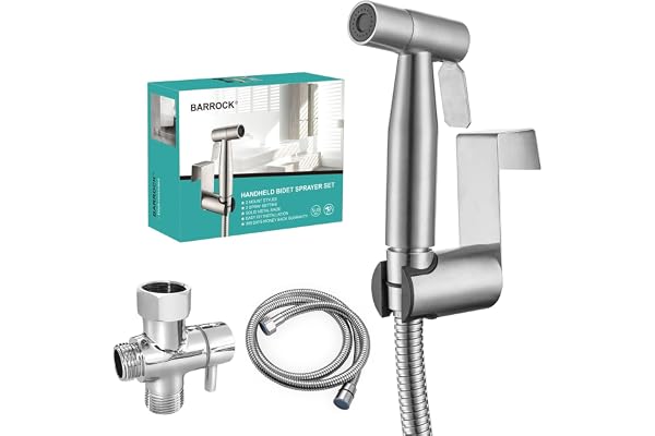BARROCK Bidet Sprayer for Toilet, Handheld Jet Spray for Existing Toilets with Bidet Hose, Adjustable Water Pressure Muslim S
