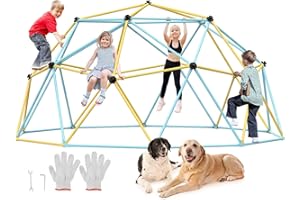 VEVOR Climbing Dome, 12FT Geometric Dome Climber Play Center for Kids 3 to 10 Years Old, Jungle Gym Supports 750LBS and Easy 