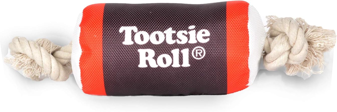 tootsie roll dog toy