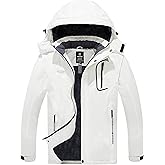 wantdo Men's Waterproof Ski Jacket Warm Winter Snow Jacket Snowboarding Jacket with Hood