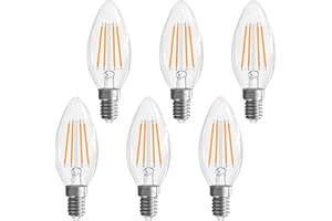GvvooHome E12 Candelabra Light Bulbs, 4W LED, 40 watt Equivalent Dimmable E12 LED Bulb 2700K Warm White, E12 Base B10 Shpe Ca