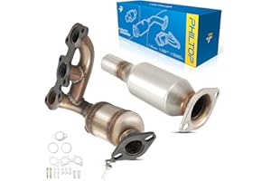 PHILTOP Front and Rear High FLow Stainless Steel Catalytic Converter Kit Fit For Toyota, Lexus Avalon 3.0L 2000-2004, ES300 3.0L 1999-2001 Replace# 16130, 641204, 16396,Stainless Steel (EPA Compliant)