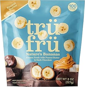 Tru Fru, Bananas Frozen Peanut Butter Dark Chocolate, 8 Ounce