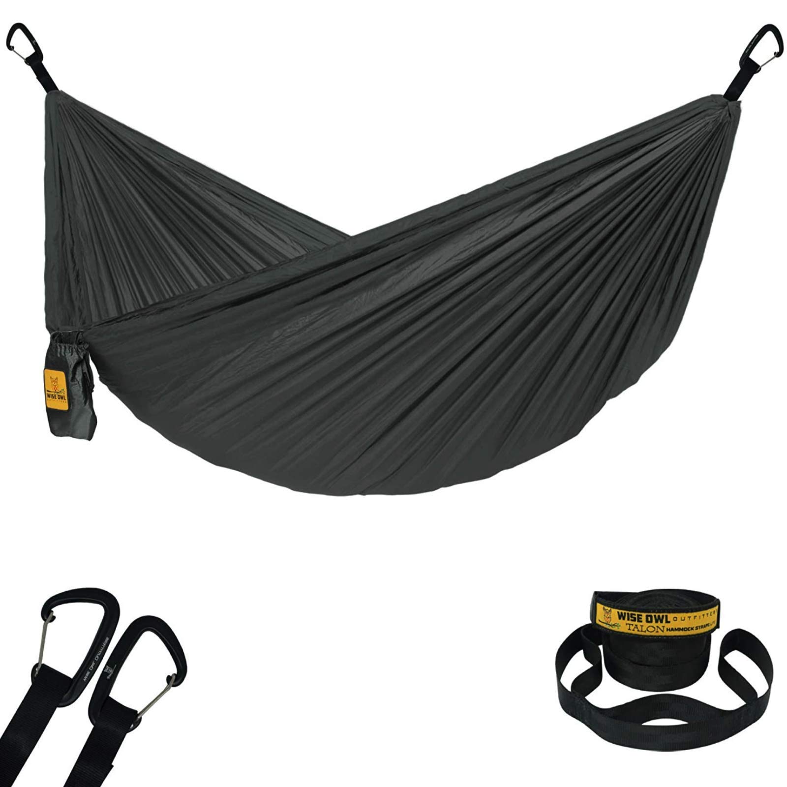 Wise Owl Outfitters Camping Hammock - Lightweight, Portable Hammock w/Tree Straps - Outdoor Hammock for Beach, Hiking, Backpacking and Travel