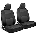 BDK PolyPro 2-Pack Front Car Seat Covers Set in Charcoal/Black - Front Seat Covers for Cars Trucks Vans SUVs Sedans, Easy to Install Front Car Seat Cover Protection, Universal Fit Car Accessories