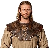 L'VOW Viking Leather Breastplate Adult Chest Armor Renaissance LARP Knight Cosplay Medieval Accessory