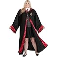 Plus Size Hermione Granger Gryffindor Robe Costume for Women w/Skirt, Tie, Sweater, Shirt, & Hooded Hogwarts Robe