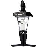 Beaumont Spirit Optics Dispenser Stamped 25ml, Black, Government Stamped, Professional Bar or Home Use, Alcohol Optics Dispenser, Precise Measurement, Leak Proof Rubber Seal, K493