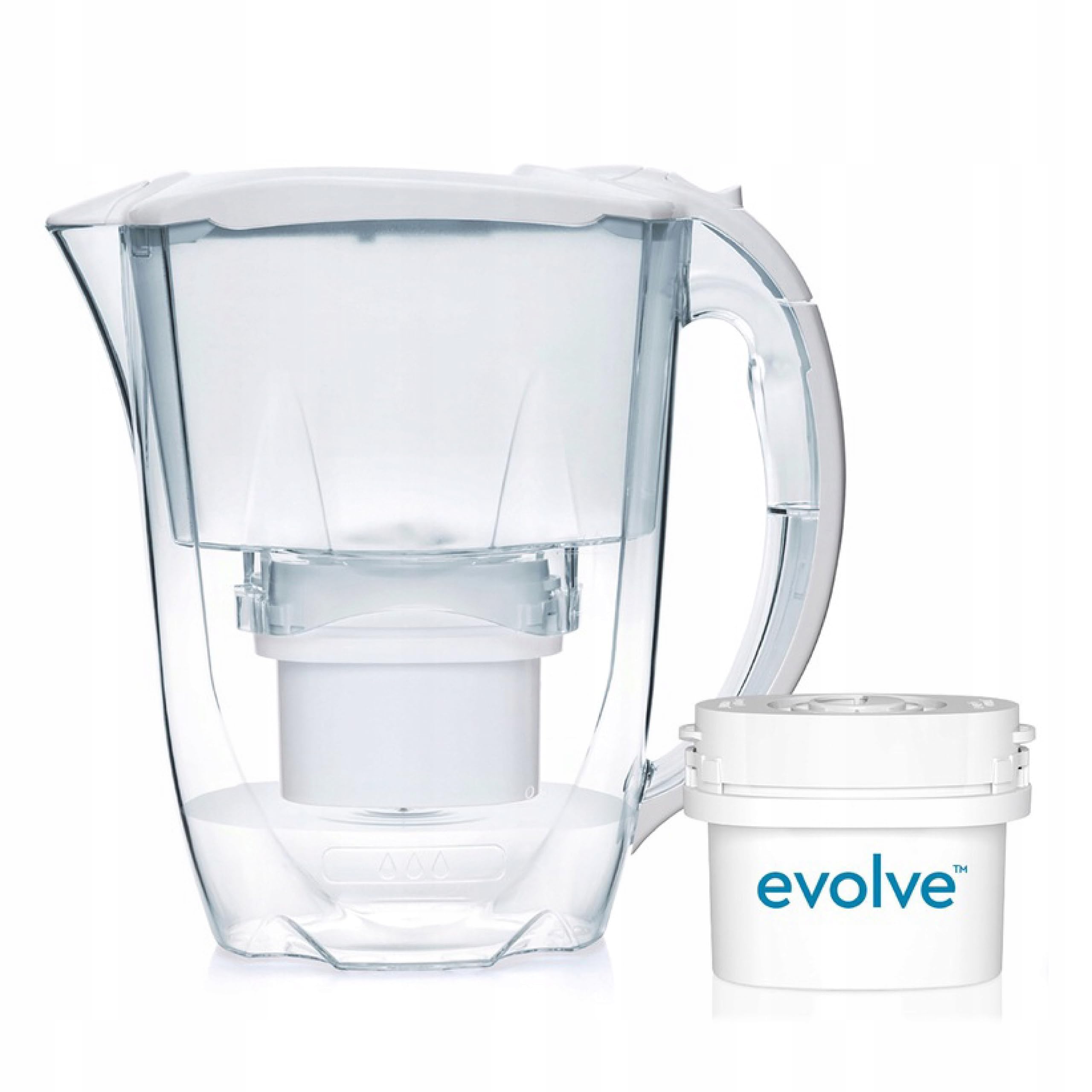 Aqua Optima Oria Water Filter Jug, With 1 x 30 day Filter Cartridge, 2.8 Litre Capacity Slim Fridge Fit Jug, Featuring Aqua Optima’s Fast Flow 5-step Filtration Technology