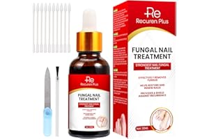RECUREN PLUS Toe Nail Fungus Treatments for Toenail: Nail Fungus Treatment for Fingernails – Extra Strength, Fast-Acting Solution for Cracked, Damaged, Discolored Nails
