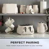Daewoo Sienna 1.7L Kettle & 4 Slice Toaster Cream Bundle 3KW Rapid Boil view 3