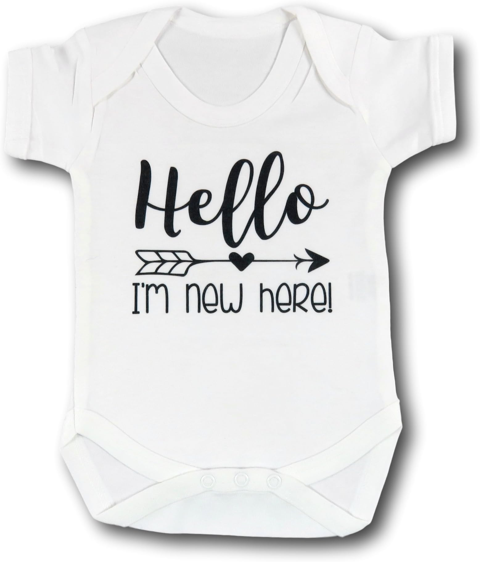 Hello I'm new here Newborn Baby Baby Shower Gift Pregnancy Announcement Babygrow Babyvest Rainbow Baby Shower baby bodysuit neutral baby clothes unisex baby