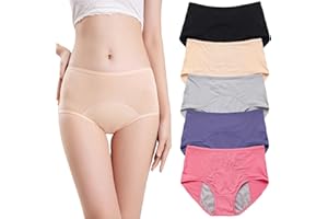 8Pcs Leak Proof Panties for Women Over 60, Leakproof Ladies Underwear, Washable Incontinence Underwear Comfort
