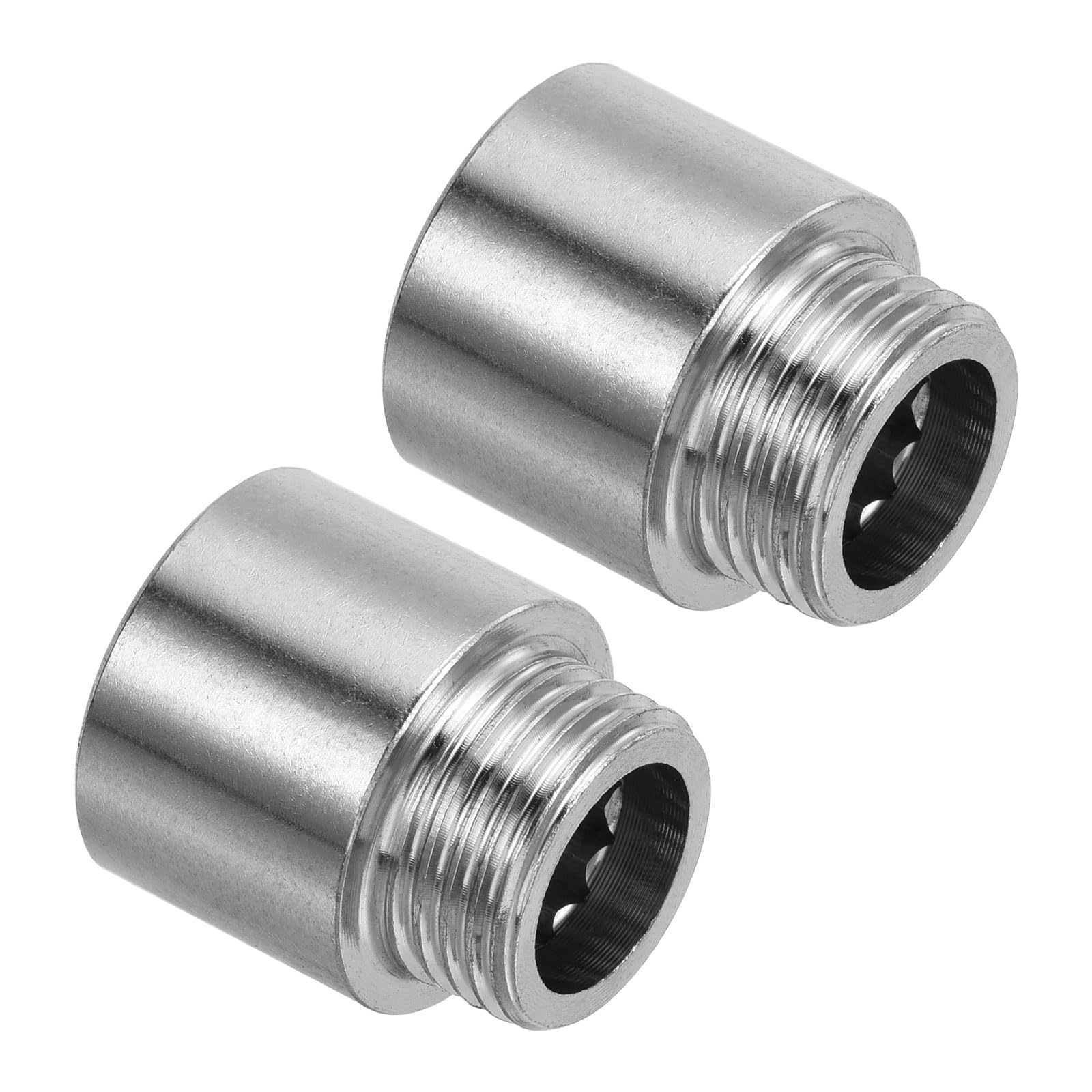 PATIKIL Shower Head Extension Arm, 2 Pack Stainless Steel G1/2 Male to Female Thread 20mm Length Pipe Fitting Shower Head Extender