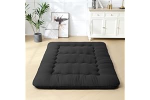 GlasFlength Japanese Futon Mattress Floor Mat Camping Mattresses for Tents Twin Mattress Pad Futon Mattress Pads Twin Size Floor Mattress for Kid Car Camping Mattress
