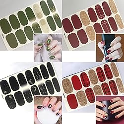 WOKOTO 20 Sheets Full Wraps Nail Art Polish
