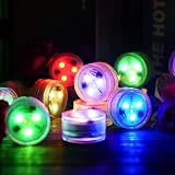 ALED LIGHT 6 Pieces Mini LED Diving Lights RGB Remote Waterproof Underwater view 4