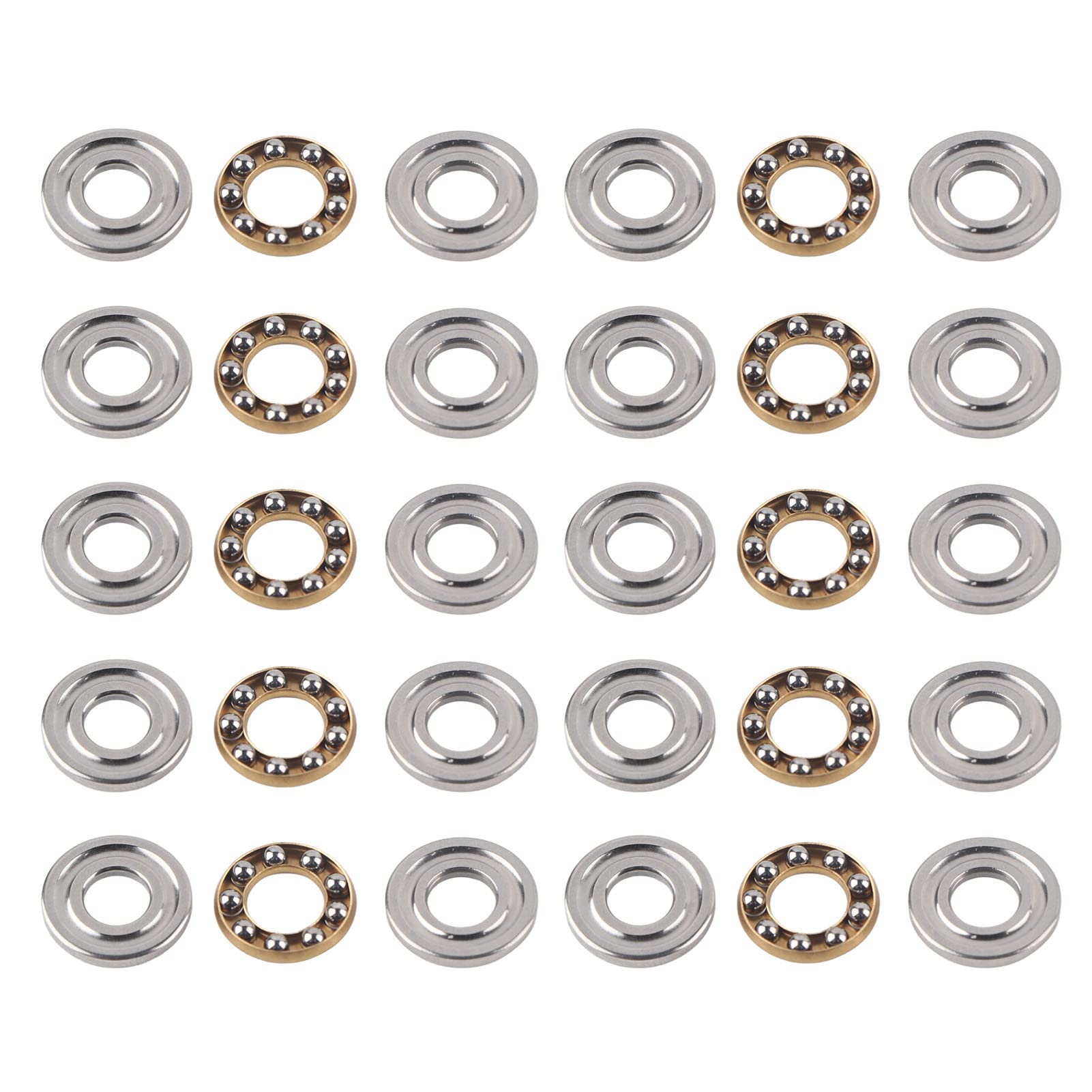 Thrust Ball Bearings High Accuracy High Efficiency High Speed Flat Steel Bearings Set 10PCS(F6-14M 6 * 14 * 5mm(10pcs))