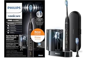 Philips Sonicare ExpertClean 7700 Rechargeable Electric Toothbrush with Bluetooth & UV Sanitizer, HX9630/15, Black