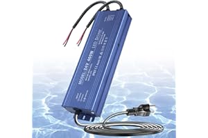 SUCIKORIO 24V 400W LED Power Supply Waterproof IP67, Ultra Slim LED Transformer 100-120V AC to 24V DC 16.7A Converter Quiet Low Volt LED Driver Constant Voltage Driver Adapter for Indoor and Outdoor