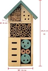 ADEPTNA Wooden Insect Hotel for Bees, Ladybirds, Ants - Eco-Friendly view 3