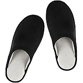 riemot Mens House Slippers Memory Foam Bedroom Shoes Cushioned Lightweight Sandals for Home Indoor Travel Slipper Black EU 44-45
