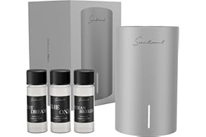 Scentiment Mini V2 LE Diffuser Discovery Kit Limited Edition – Smart Portable Cold-Air Diffuser with Wi-Fi & Touch Controls, Long Battery Life – Includes 3 Luxury Oils (20ml) - Silver