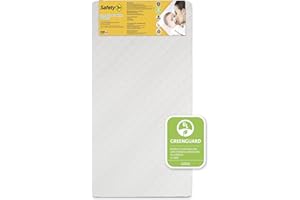 Safety 1st Heavenly Dreams Deluxe Baby Crib & Toddler Bed Mattress, Dual Sided, Waterproof Cover, White
