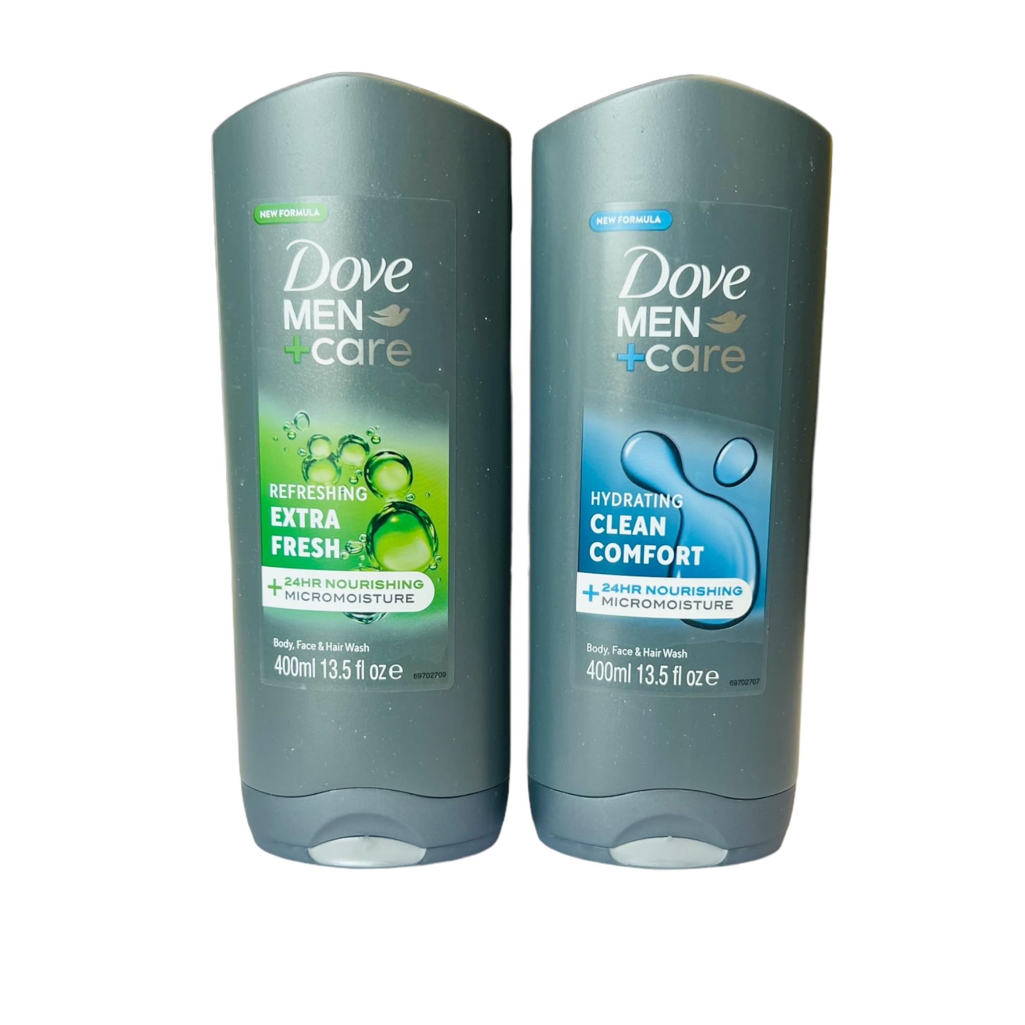 Dove Extra fresh & clean comfort 3 in 1 Body, Face and hair wash 2x 400ml