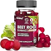 careleaf Sugar Free Vegan Beet Root Gummies for Blood Pressure, Beetroot Gummies with L-Citrulline and Hawthorn Extract, Peach Flavor Beet Chews for High Blood Pressure, 60 Count