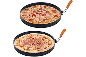 SVICCOOKQ Large 2 Packs 8" Omelette Ring for Griddle 8 Inch Stainless Steel Omelette Ring with Silicone Handle Round Pancake Mold Rings Griddle Egg Ring