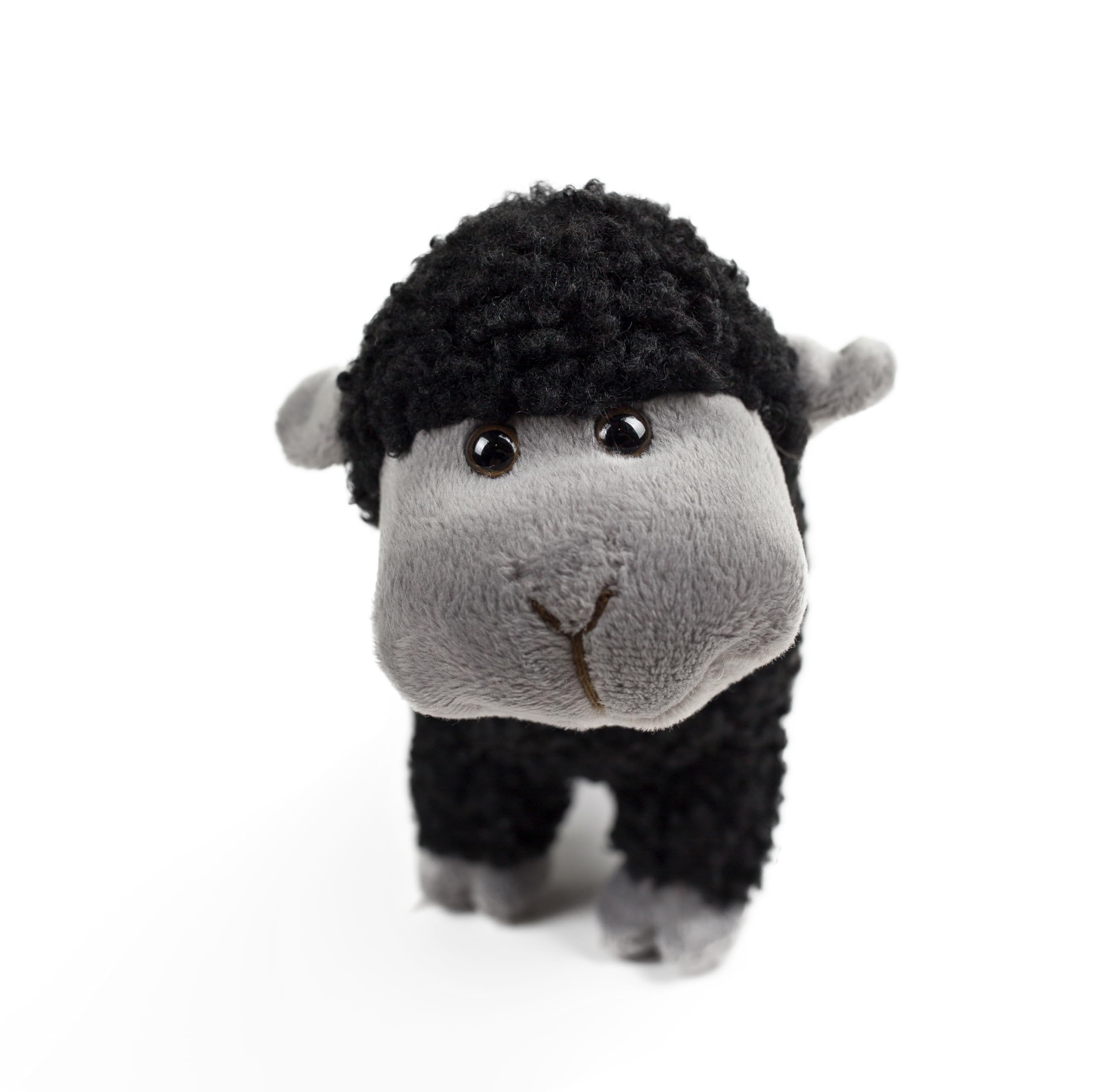 lilizzhoumax Sheep Plush Toy 18cm/7inch Black Lamb Sheep Stand Realistic Stuffed Animal Cute Cuddly Super Soft Home Decor for Kids Girls Boys โ image 1