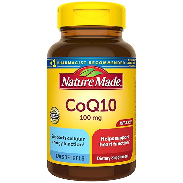 NATURE MADE COQ10 100MG, DIETARY SUPPLEMENT FOR HEART HEALTH SUPPORT, 120 SOFTGELS, 120 DAY SUPPLY