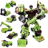 Deformation Toys Robot Devastator Engineering Combiner 6 in 1 Action Figure | 18 Inch, 5 Modes Robot Toys, Posable Joints, Equipped with Weapons