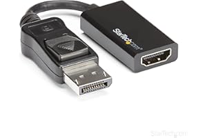 StarTech.com DisplayPort to HDMI Adapter - 4K 60Hz Active DP 1.4 to HDMI 2.0 Video Converter - DP to HDMI Monitor/TV/Display 