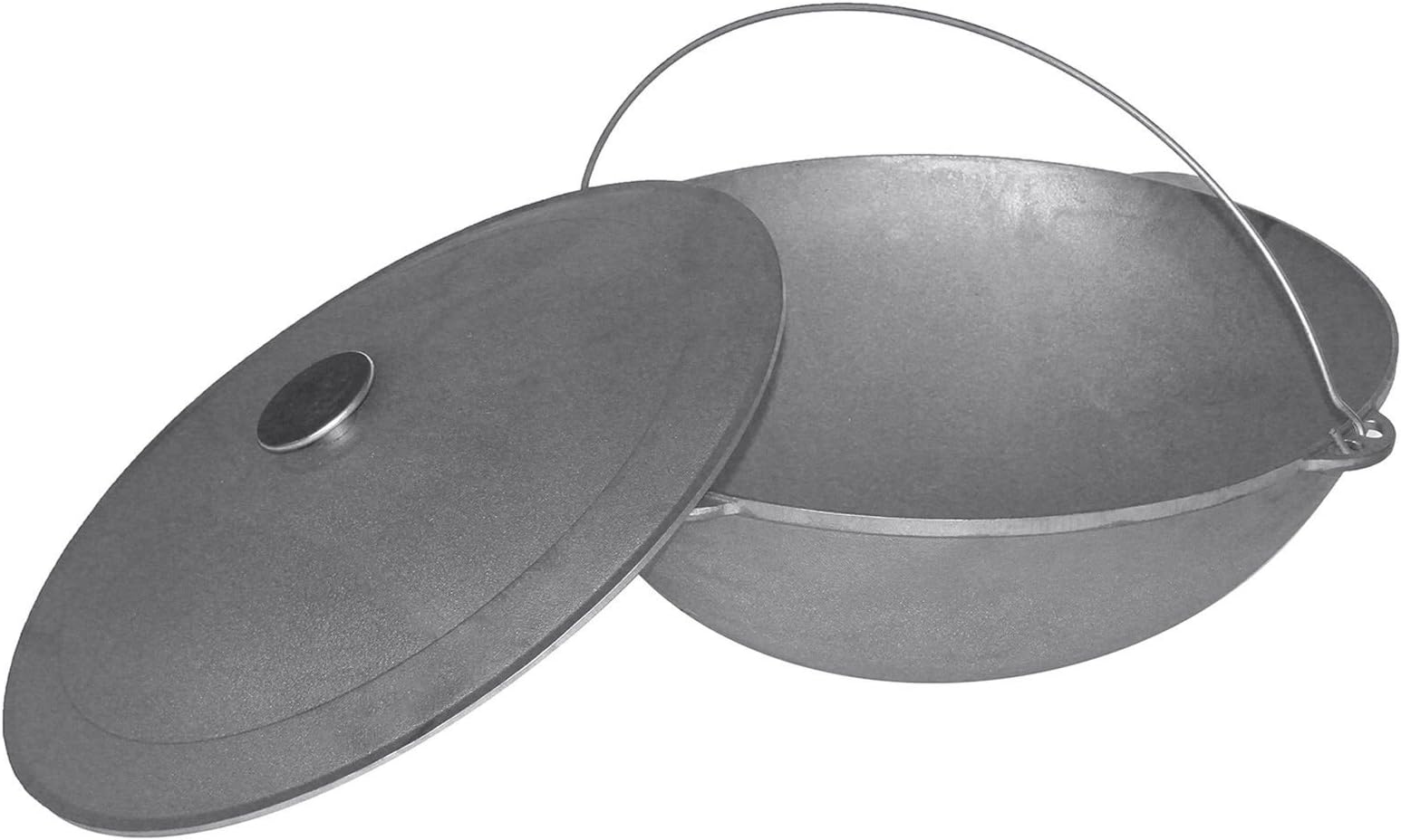 8L PAN POT Camping Pot Kettle Camping Kazan Kasan Cast Iron Lid