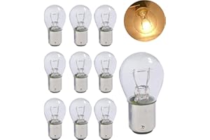SCUARI 10PCS Car Tail Light Bulb,Break Light Bulb Replacement,Car Accessories,1157 P21/5W S25 BAY15D Automotive Double Tail High and Low Brake Light Bulbs,Fits Most Automotive Lighting Bulbs (White)
