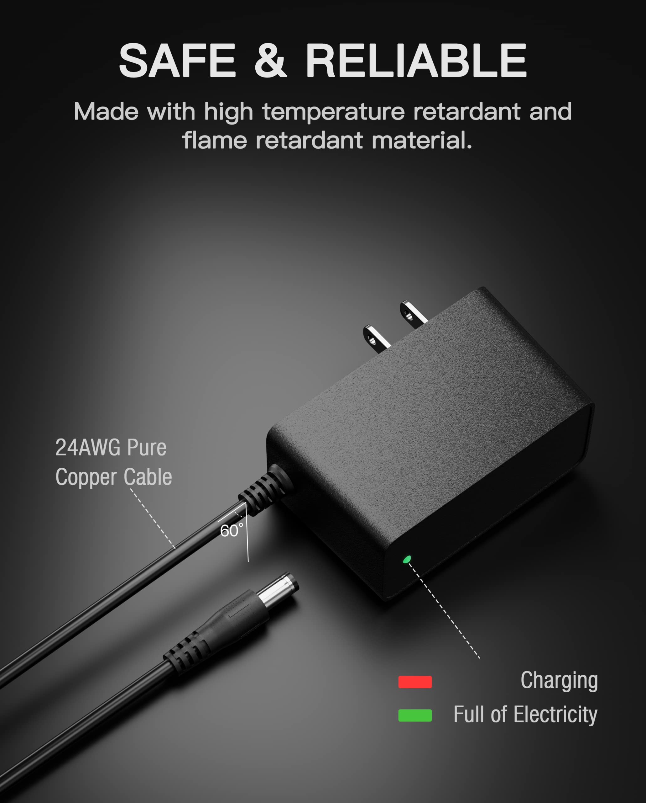 stio 25.2V AC/DC Adapter Compatible with Ninebot by Segway Zing E8 E10 E12 C8 C9 C10 C20 C2 Pro E2 Plus 21.6V Lithium Battery Power Supply Charger UL Certified