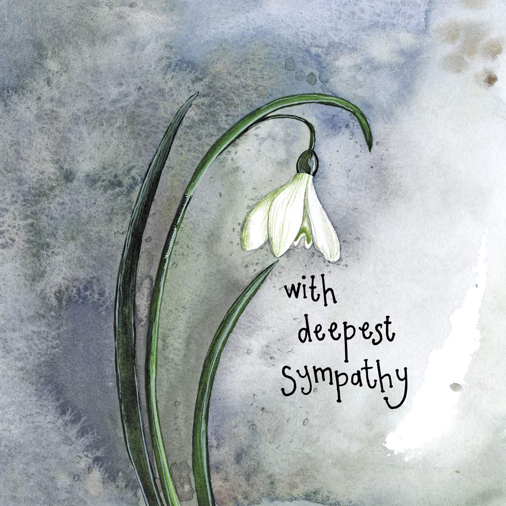 ALEX CLARK Snowdrop Sympathy Card